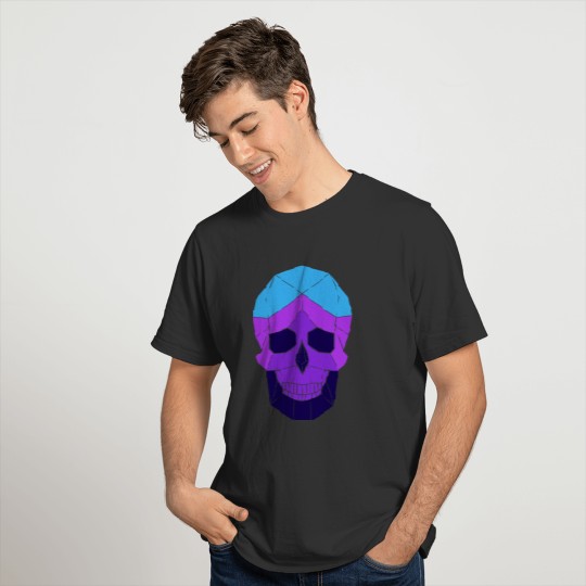 Geometric Cool Skull Poster T-shirt