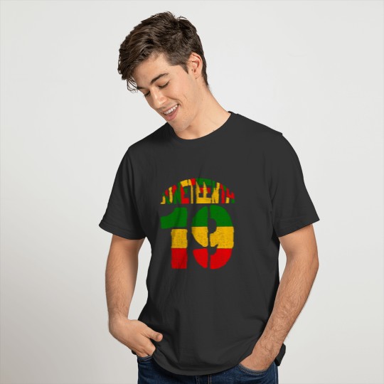 June 19 Afro - American Black Pride - Vintage T Shirts