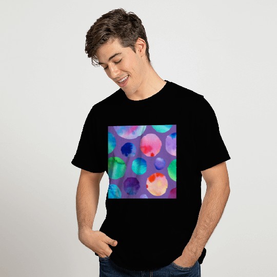 Watercolor Polka Dots T Shirts