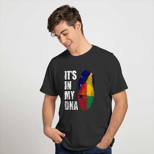 Tokelauan And Bissau Guinean Mix Heritage DNA Flag T-shirt