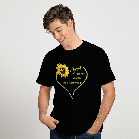 Jesus, Relationship not religion Cross Flower T Shirts