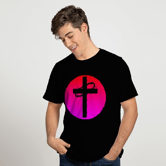 Jesus cross clear in funky background #1 T Shirts