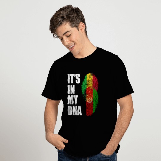 Malian And Afghanistan Mix Heritage DNA Flag T Shirts