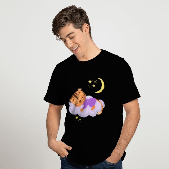 sleeping cute tiger on a cloud T Shirts