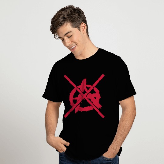 Forbidden no anarchy symbol T Shirts