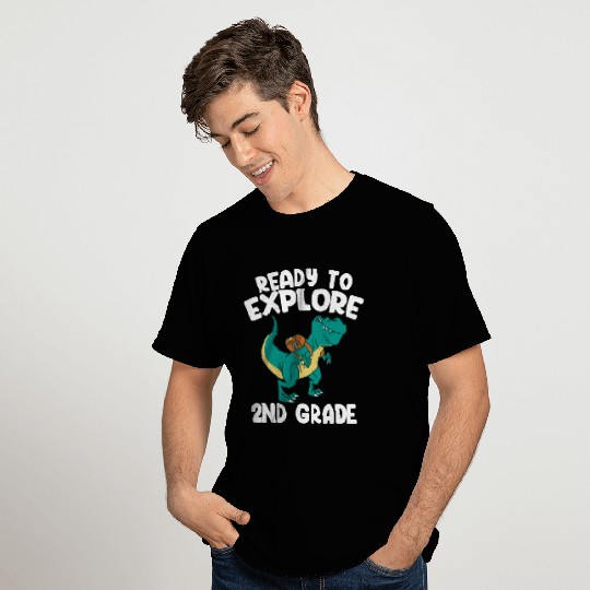 Ready To Explore 2nd Grade Back To School T-Rex Di T Shirts