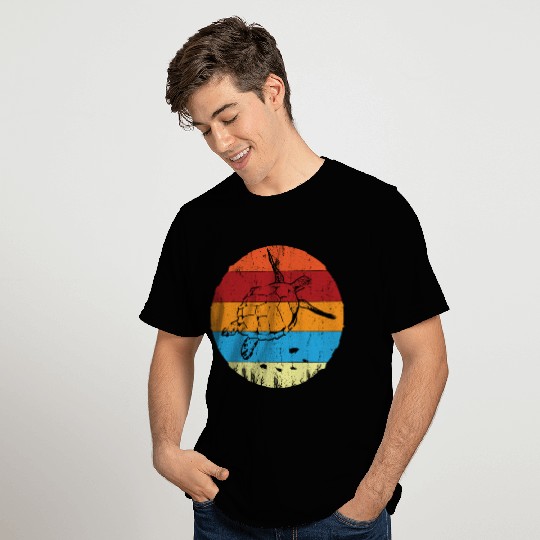Retro Sea Turtle For Turtle Lover T Shirts
