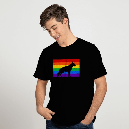 LGBT German Shepherd Rainbow Flag T Shirts