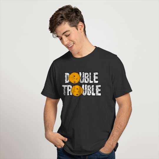 Pickleball Funny Vintage Retro Double Trouble T Shirts