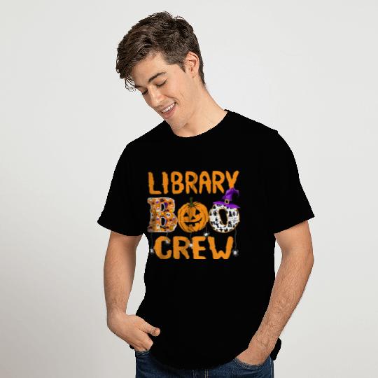 Library Boo Crew School Librarian Halloween T Shirts