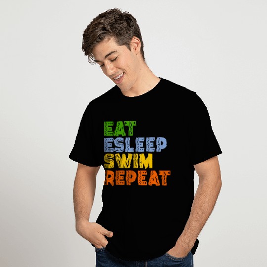 Swimming Repeat Saying T Shirts
