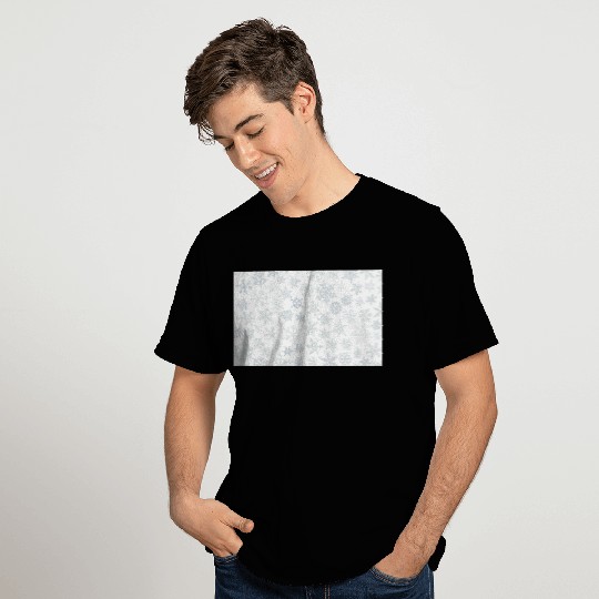 Christmas Snowflakes Pattern Grey White T Shirts
