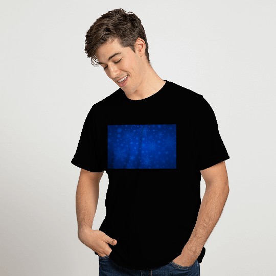 Beautiful Blue Snowflakes Pattern T Shirts