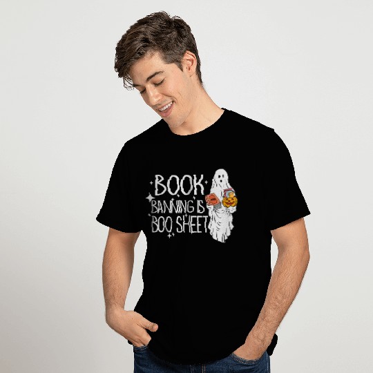 Cute Ghost Book Banning Is Soo Sheet Teacher T Shirts