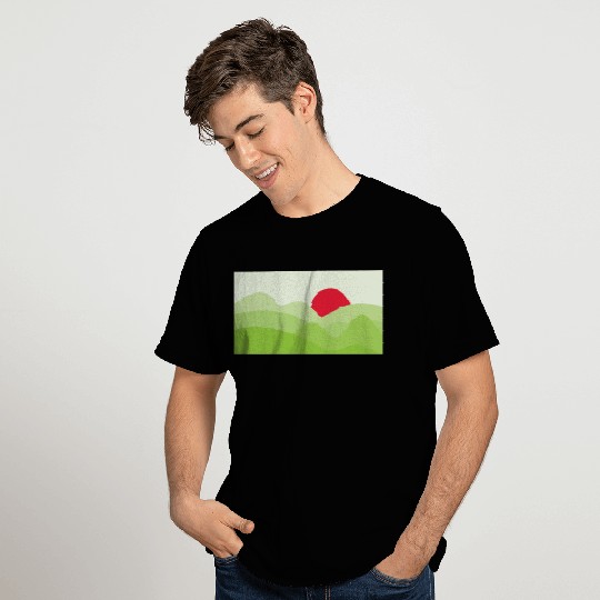 Minimalist Sun Light Green T Shirts