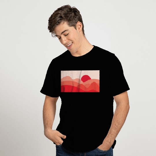 Minimalist Sun Red T Shirts