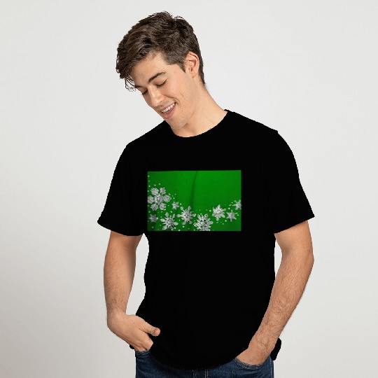 Christmas Snowflakes Green Winter T Shirts