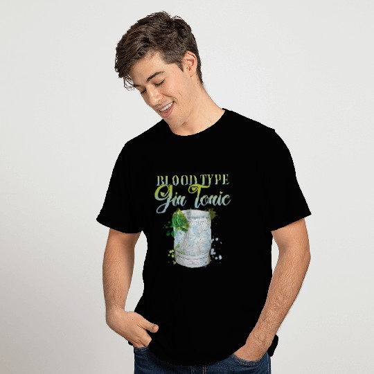 Blood Type Gin Tonic Cocktail for Bartender T Shirts