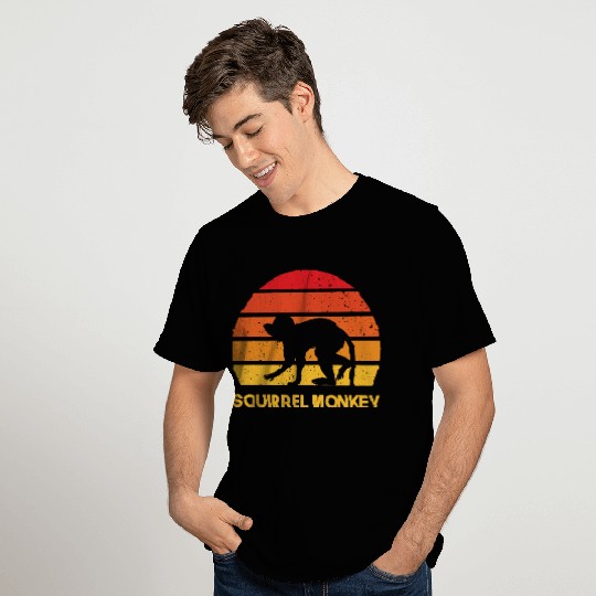 squirrel monkey sunrise sundown design T Shirts