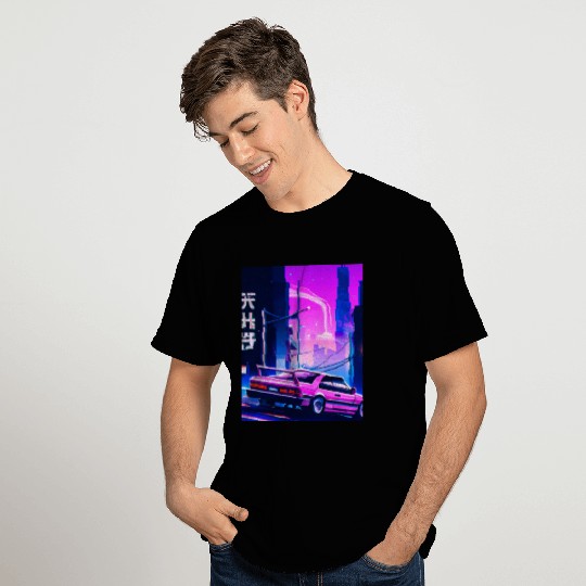 Vaporwave Car Synthwave City T Shirts