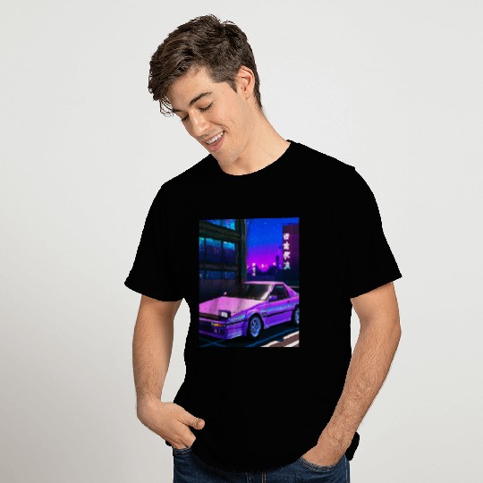 Vaporwave Car Synthwave City T Shirts