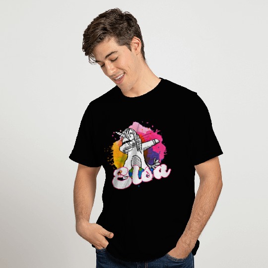 ELSA - Beautiful name with dabbing unicorn T Shirts
