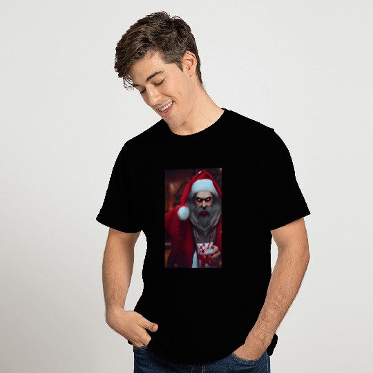 Bad Santa with a gift T Shirts
