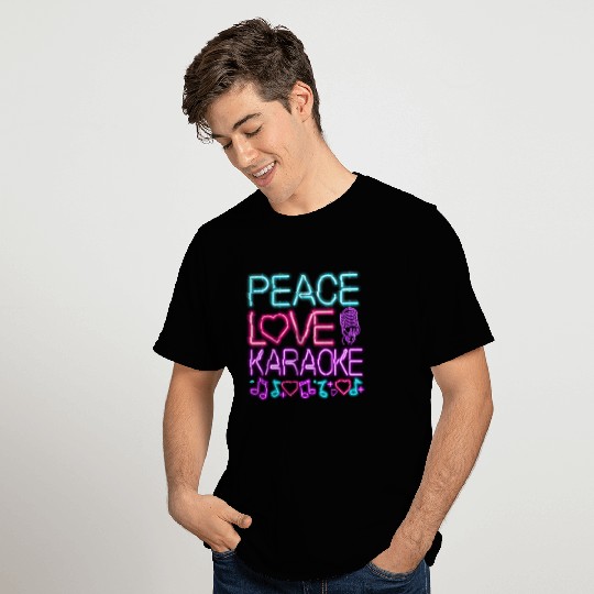 Karaoke Singer 80s Retro Peace T Shirts
