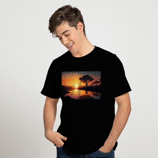 Sunset at the River T Shirts