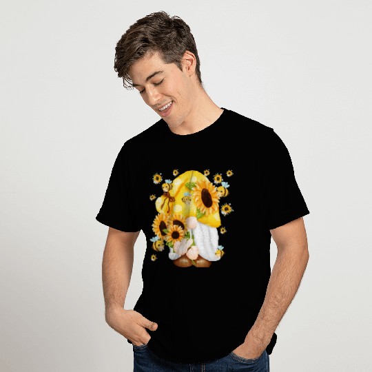 Sunflower Gnome With Bee T Shirts