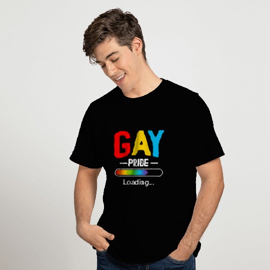 Gay Pride Loading LGBT Design T Shirts