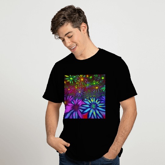 Psychedelic flowers T Shirts