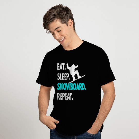Snowboarding Eat Sleep Snowboard Repeat T Shirts
