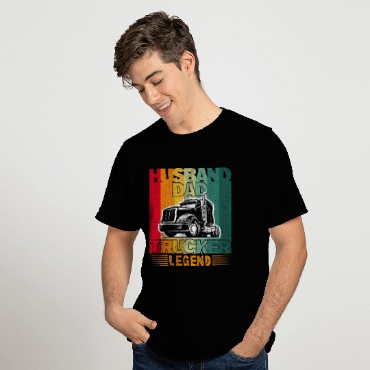 Husband Dad Trucker Legend T Shirts