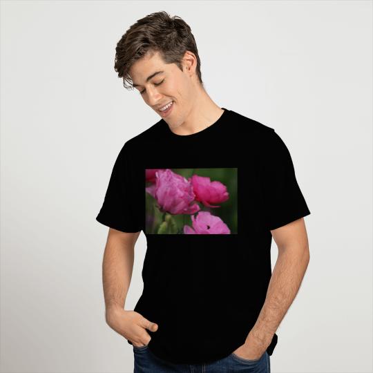 Closeup Deep Peony Pink Ranunculus T Shirts