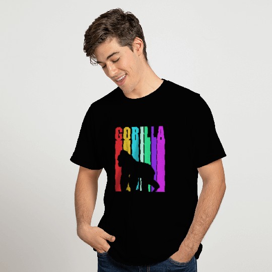 Gorilla Lover Forest Animal Ape Retro Gorilla T Shirts