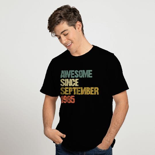 Awesome Since September 1985 Retro Vintage Gift T Shirts