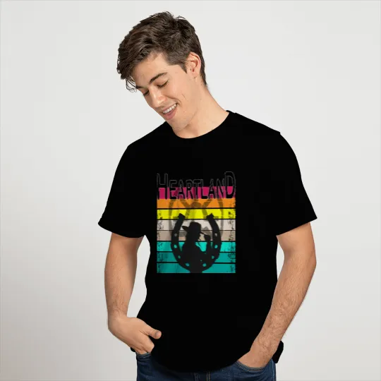 sunset heartland, retro, vintage T Shirts