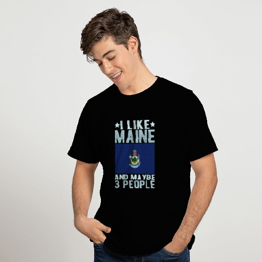 Maine Flag US State T Shirts