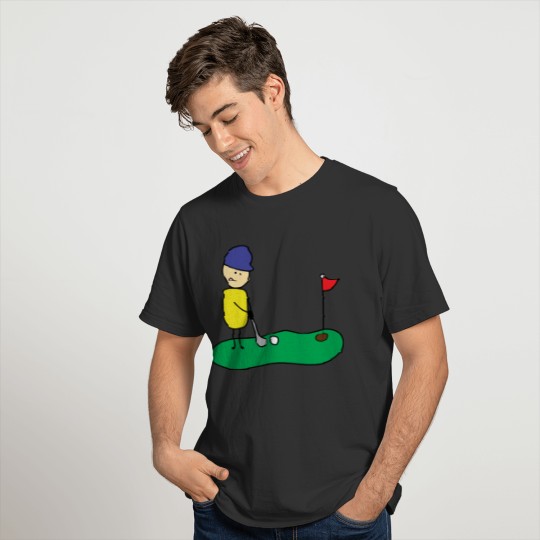 Cute Boy Playing Golf T Shirts