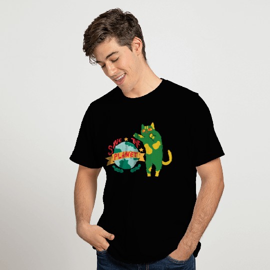 Save The Earth Its The Only Planet With Cat T Shirts