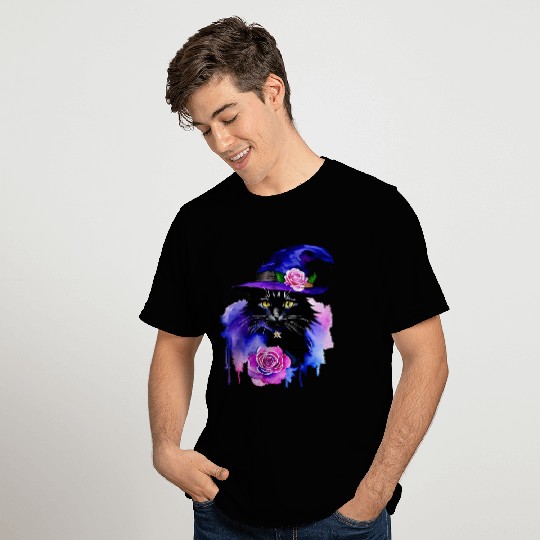 Watercolor Cat Halloween Sublimation T Shirts