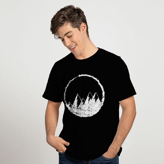Mountains Distressed Grunge Icon Symbol T Shirts