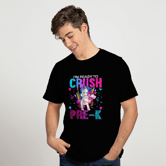 Ready to Crush Pre-K Back To School Pre K Unicorn T Shirts