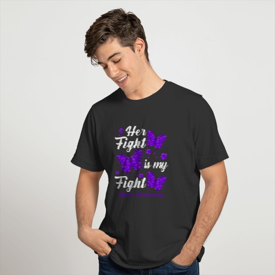 Her Fight Is My Fight Lupus Awareness Butterfly T Shirts