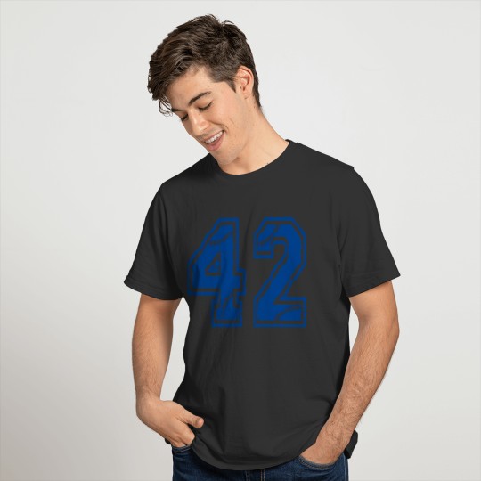 Baseball Number 42 Blue Sports Player Uniform Jers T Shirts