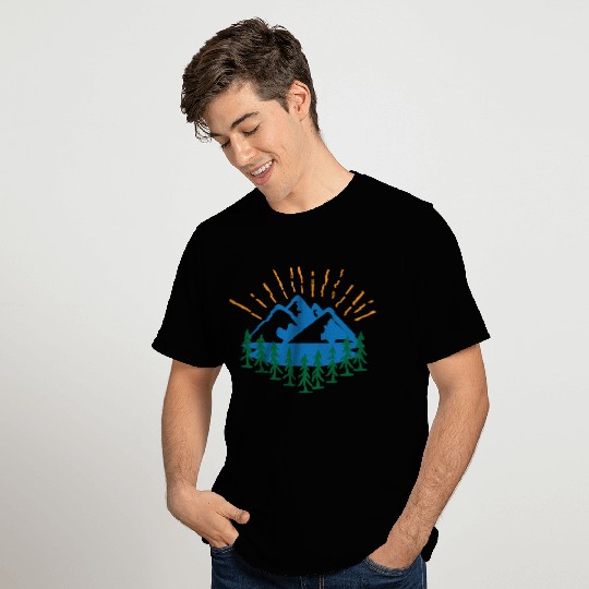 Blue Mountain And Forest T Shirts