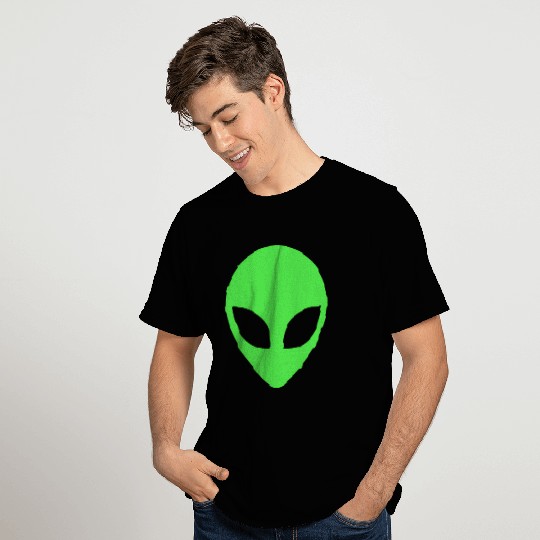 Green Alien Head 90S Style Alien T Shirts