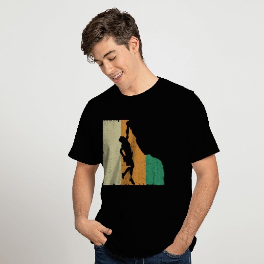 Retro Distressed Rock Climbing T Shirts