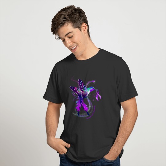 Hummingbird Purple Ribbon Pancreatic Cancer T Shirts